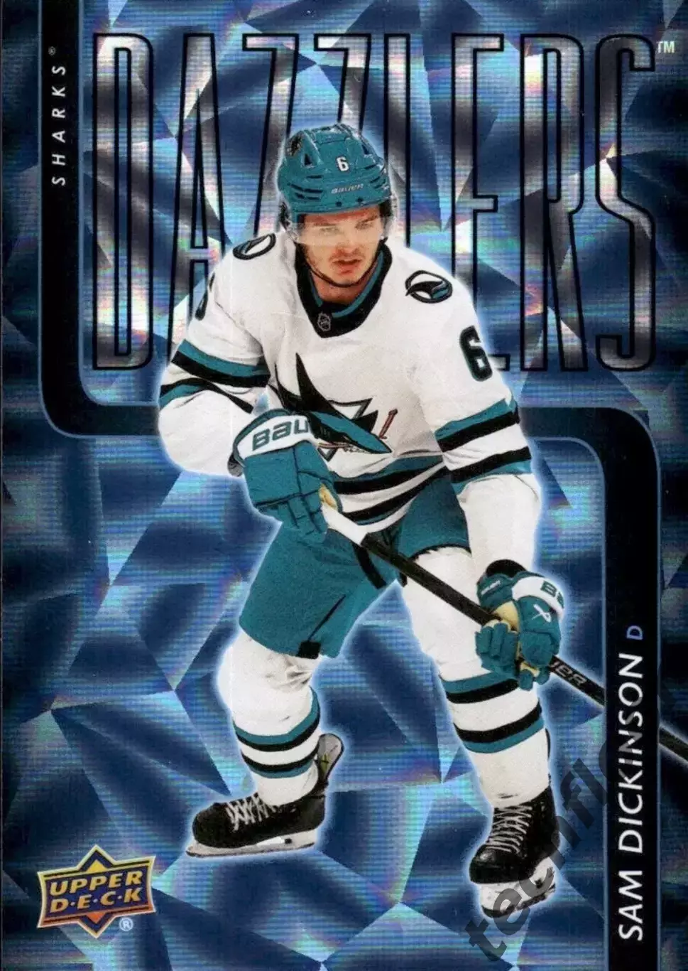 Карточка NHL Sam Dickinson San Jose Sharks/Сэм Дикинсон Сан-Хосе НХЛ
