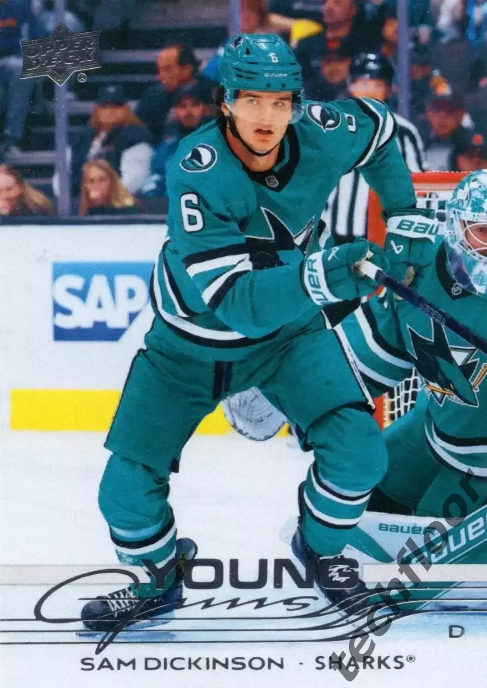 Карточка NHL Sam Dickinson San Jose Sharks /Сэм Дикинсон Сан-Хосе НХЛ
