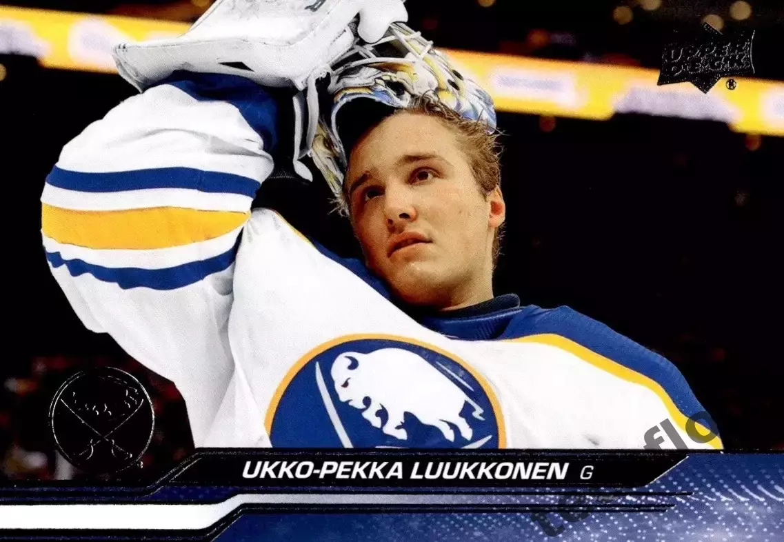 Карточка NHL Ukko-Pekka Luukkonen Buffalo Sabres/ Укко-Пекка Луукконен Баффало