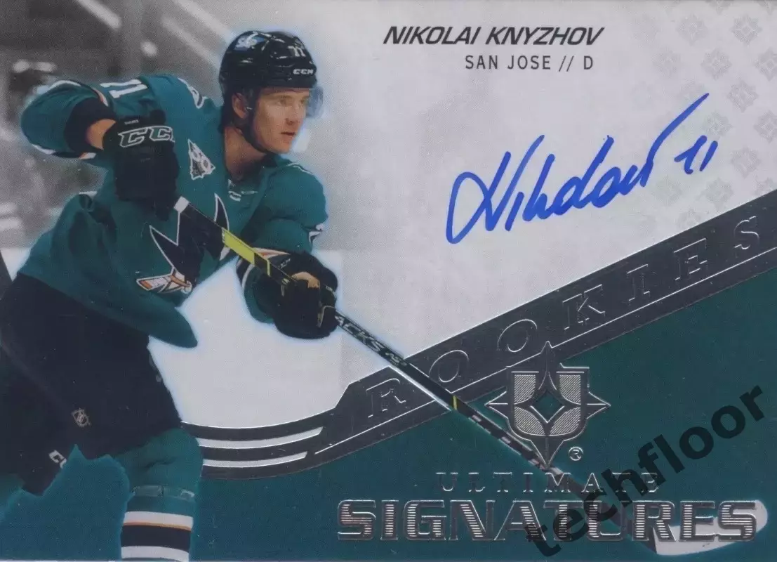 Карточка NHL Nikolay Knyzhov San Jose Sharks/Николай Кныжов Сан-Хосе Шаркс НХЛ