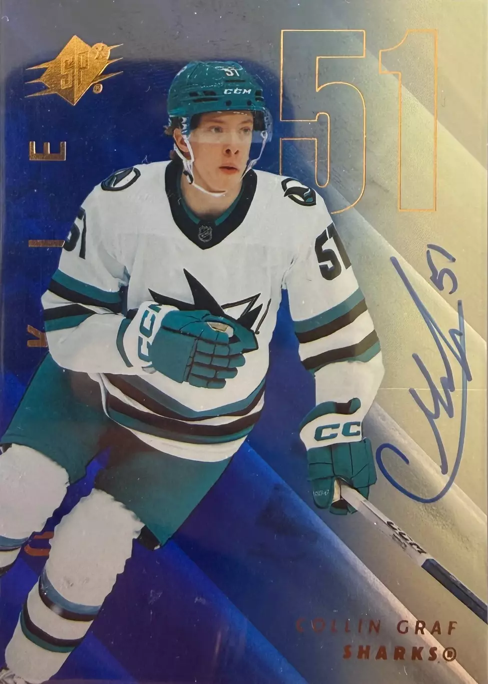 Карточка NHL Collin Graf San Jose Sharks/ Коллин Граф Сан-Хосе Шаркс НХЛ