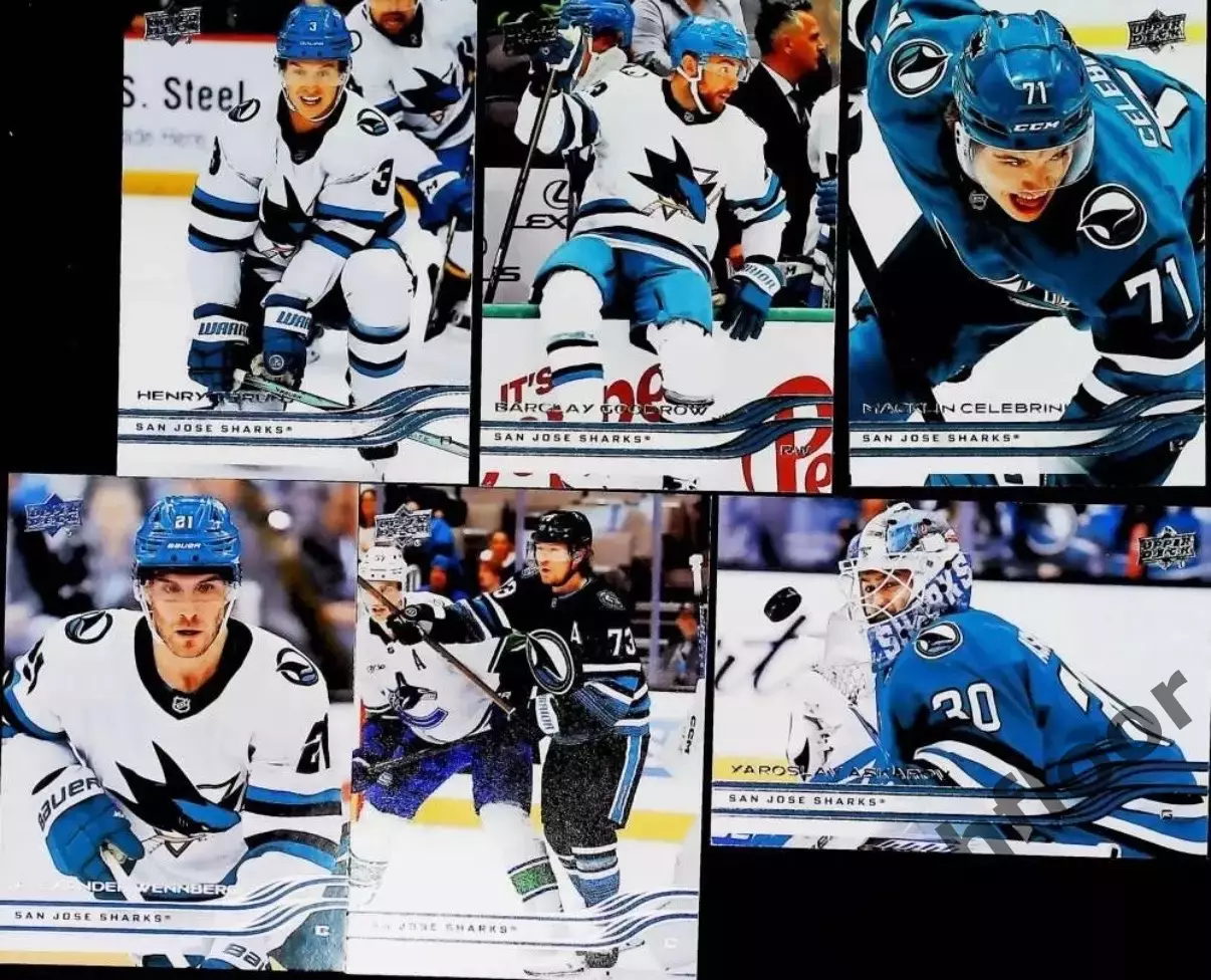 Карточки NHL San Jose Sharks 25-26 Upper Deck Series 1 Hockey/Сан-Хосе Шаркс НХЛ