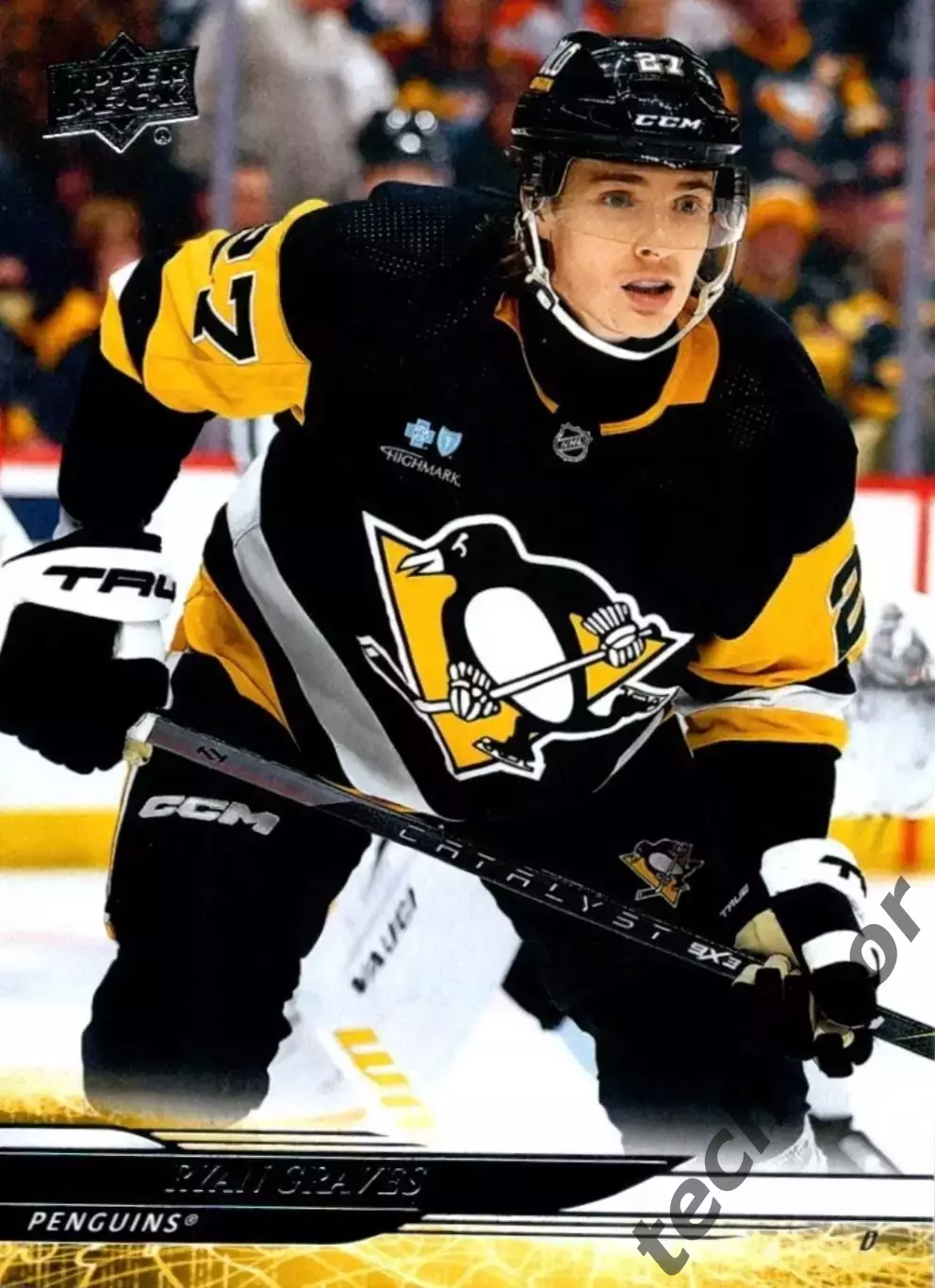 Карточка NHL Ryan Graves Pittsburgh Penguins/Райан Грейвс Питтсбург НХЛ
