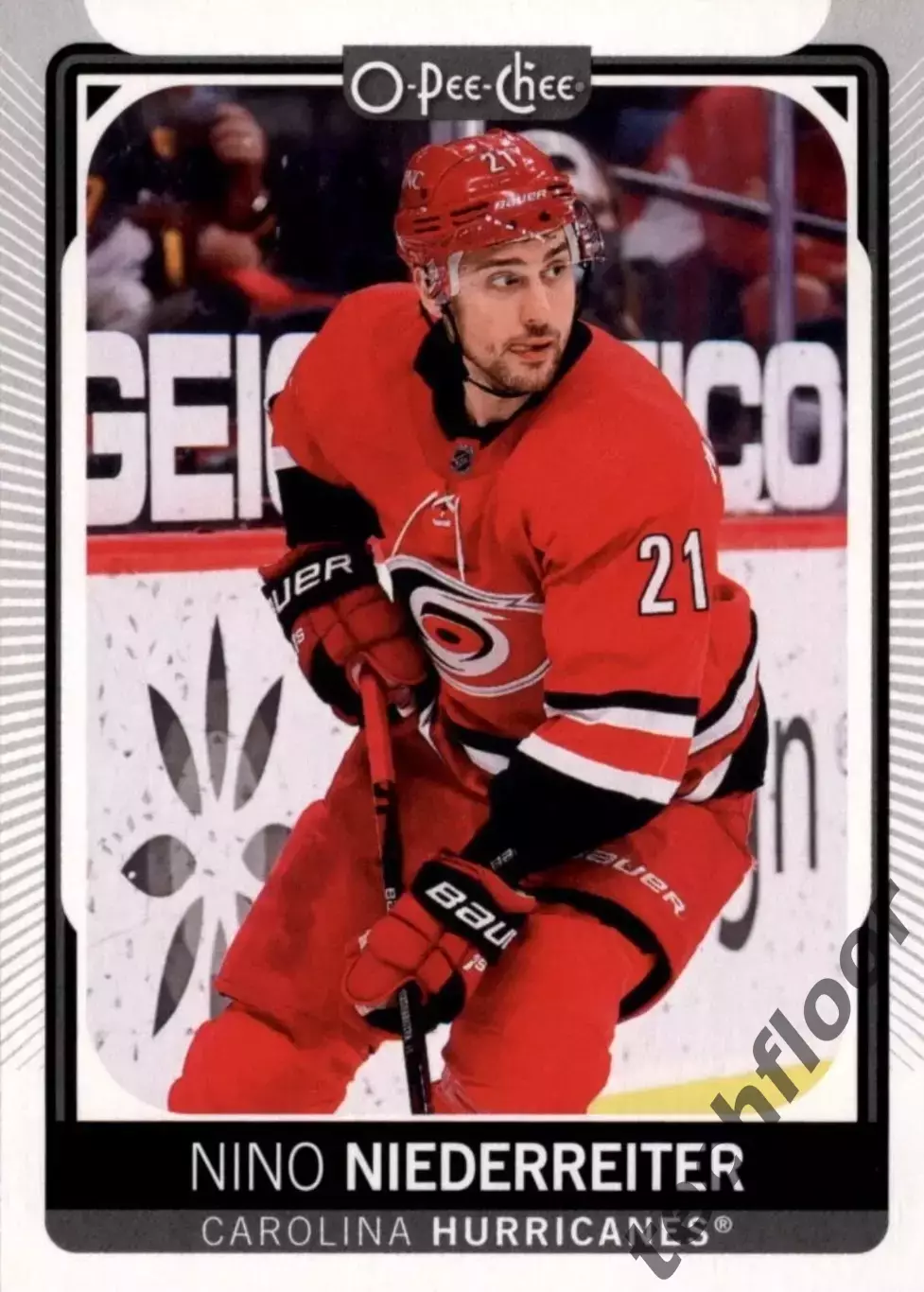 Карточка NHL Nino Niederreiter Carolina Hurricanes/Нино Нидеррайтер Каролина НХЛ