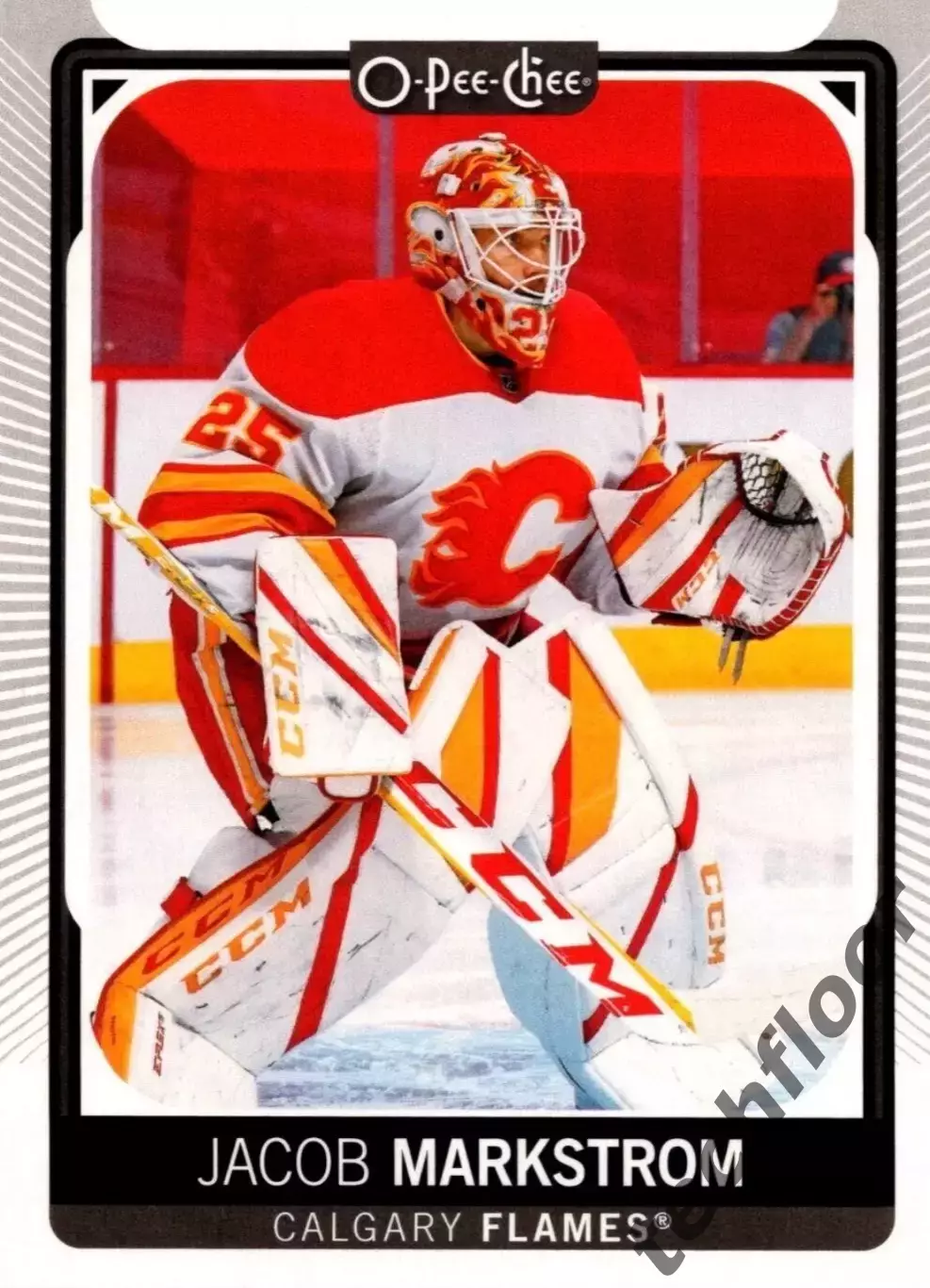 Карточка NHL Jacob Markstrom Calgary Flames/Якоб Маркстрём Калгари НХЛ