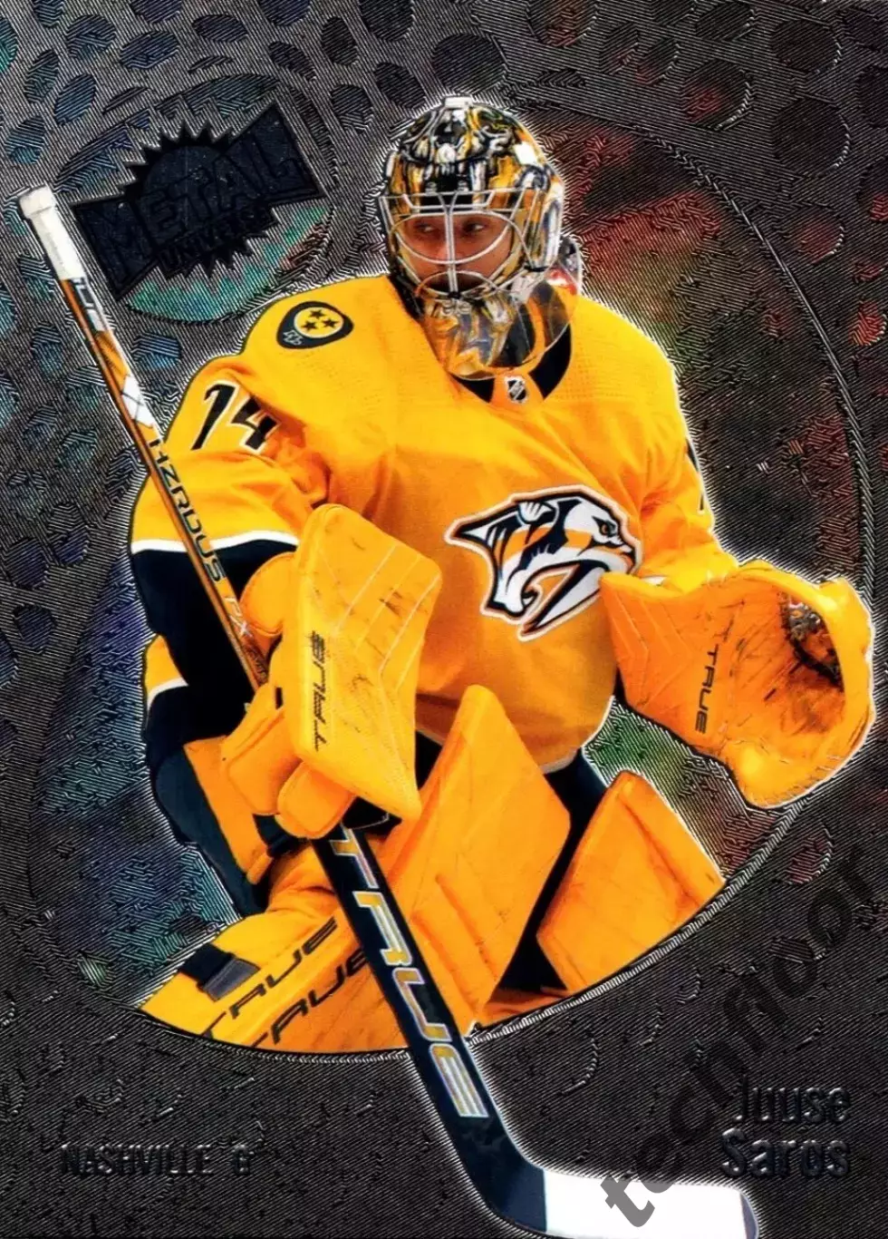 Карточка NHL Juuse Saros Nashville Predators /Юусе Сарос Нэшвилл НХЛ
