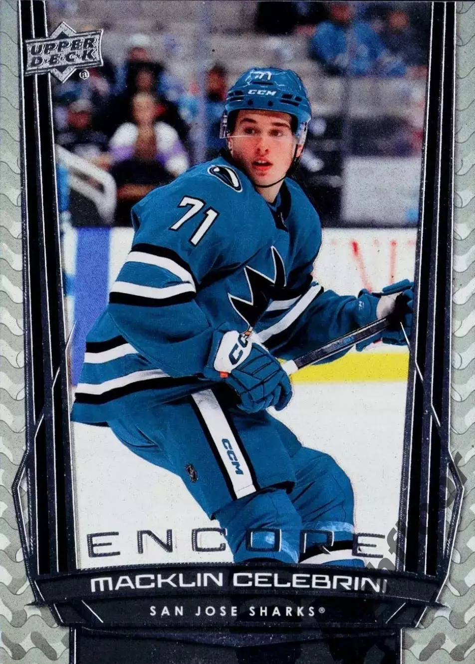 Карточка NHL Macklin Celebrini San Jose Sharks/Маклин Селебрини Сан-Хосе НХЛ