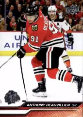 Карточка NHL Anthony Beauvillier Chicago Blackhawks/Энтони Бовилье Чикаго НХЛ