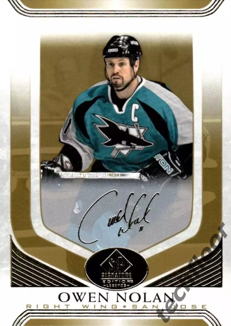 Карточка NHL Owen Nolan San Jose Sharks/Оуэн Нолан Сан-Хосе НХЛ