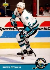 Карточка NHL Sandis Ozolinsh San Jose Sharks/ Сандис Озолиньш Сан-Хосе НХЛ
