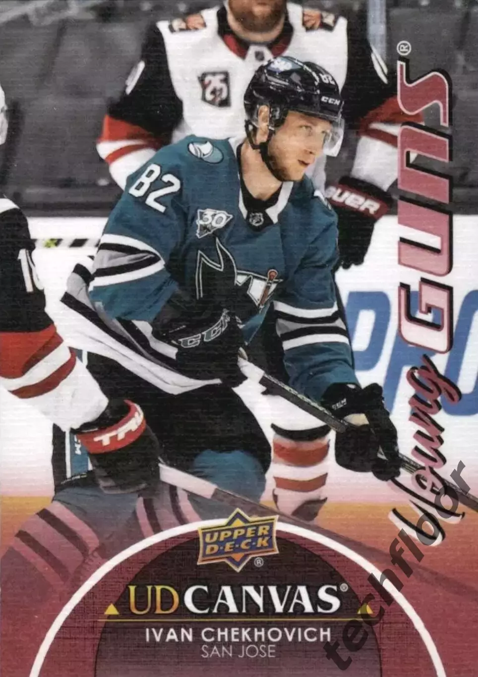 Карточка Canvas NHL Ivan Chekhovich San Jose Sharks/Иван Чехович Сан-Хосе НХЛ