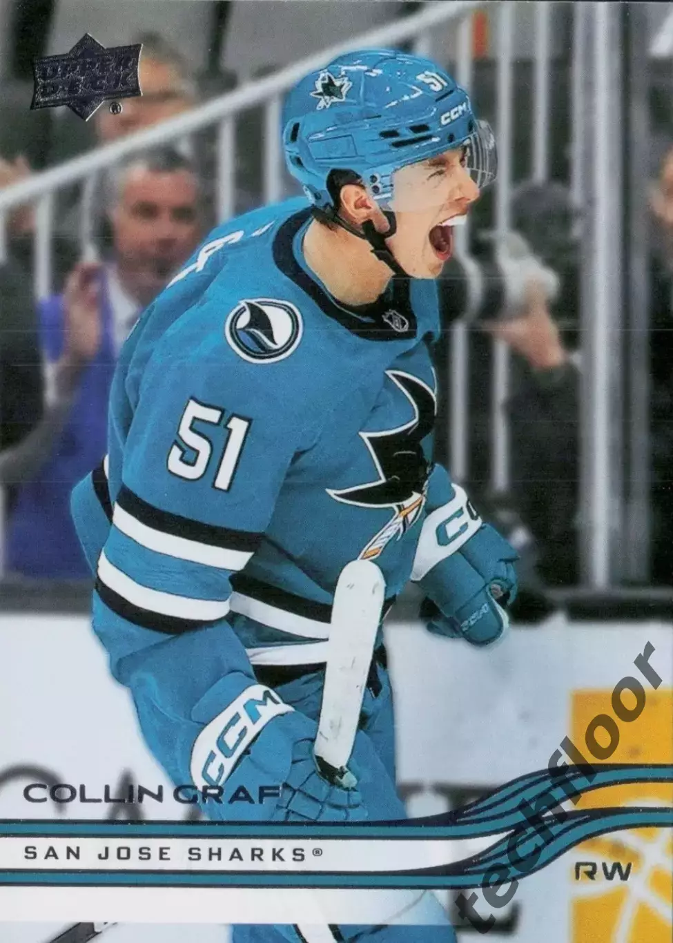 Карточка NHL Collin Graf San Jose Sharks / Коллин Граф Сан-Хосе Шаркс НХЛ