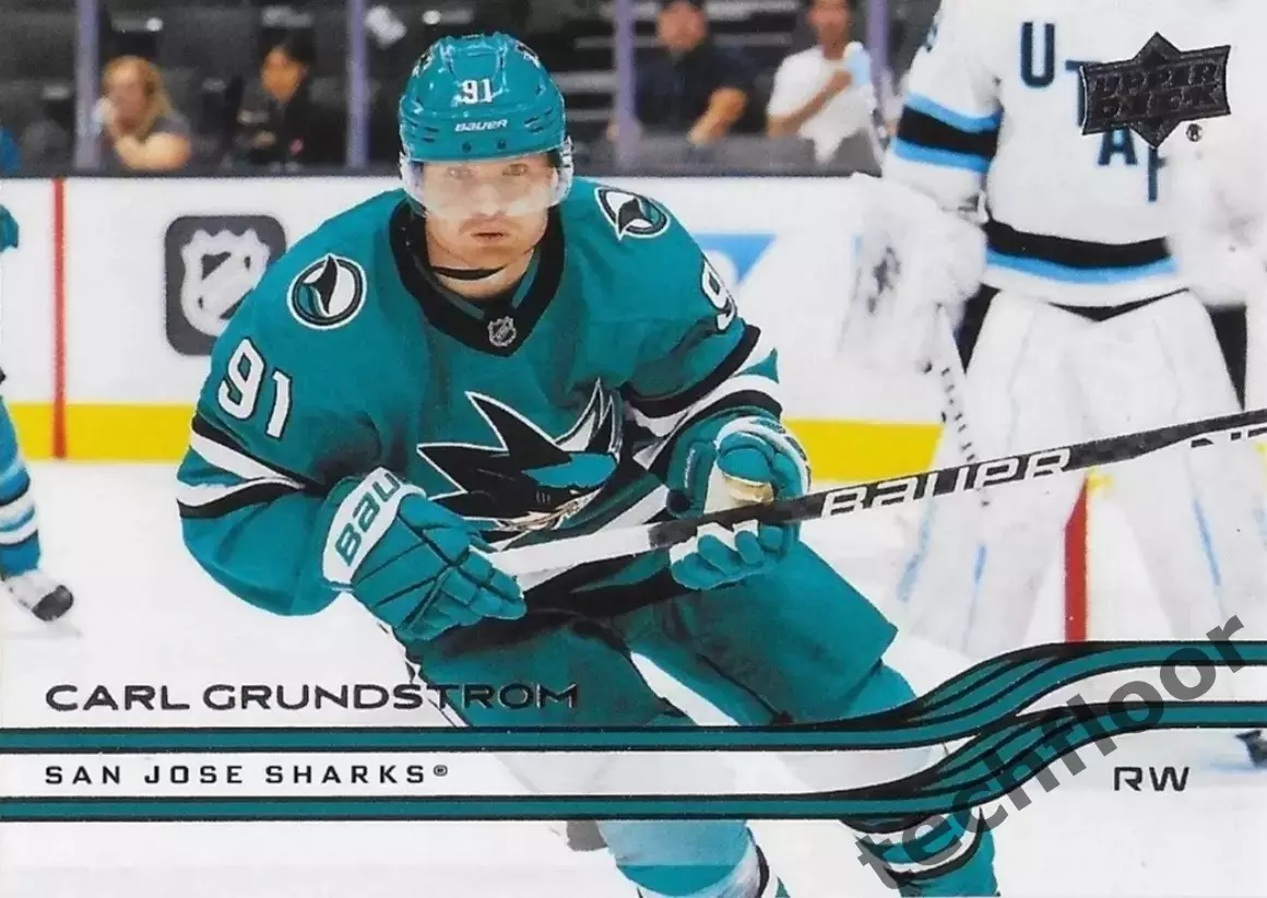 Карточка NHL Carl Grundstrom San Jose Sharks/ Карл Грундстрём Сан-Хосе Шаркс НХЛ