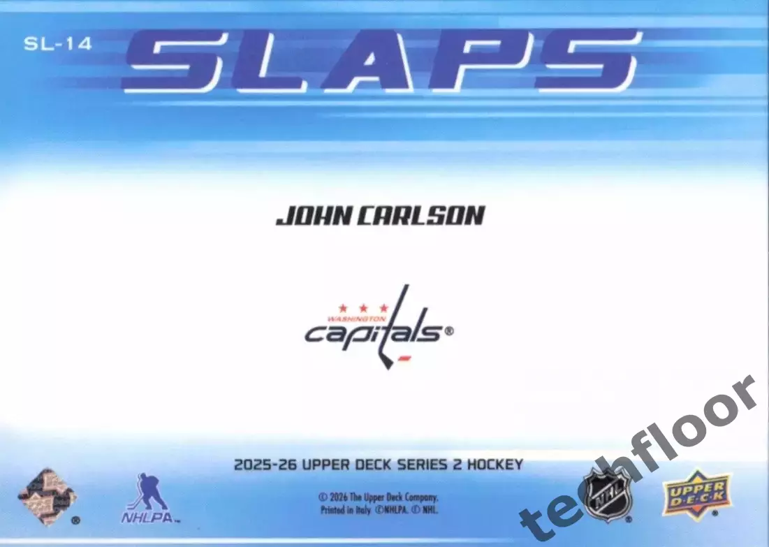 Карточка NHL John Carlson Washington Capitals/ Джон Карлсон Вашингтон НХЛ 1