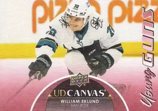 Карточка Canvas NHL William Eklund San Jose Sharks/Виллиам Эклунд Сан-Хосе НХЛ