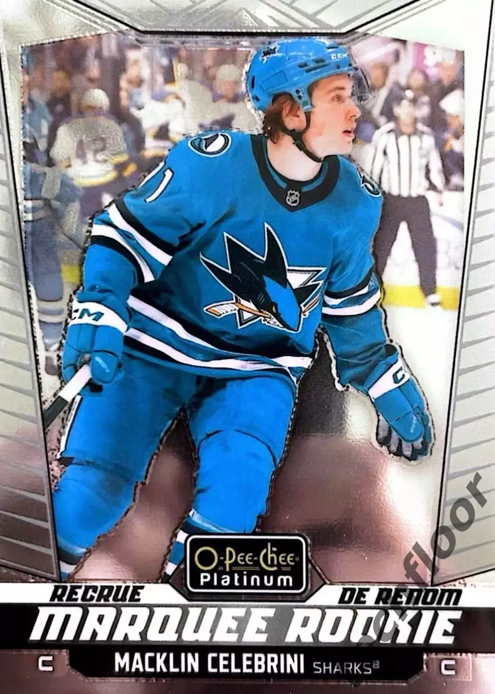 Карточка NHL Macklin Celebrini San Jose Sharks/ Маклин Селебрини Сан-Хосе НХЛ