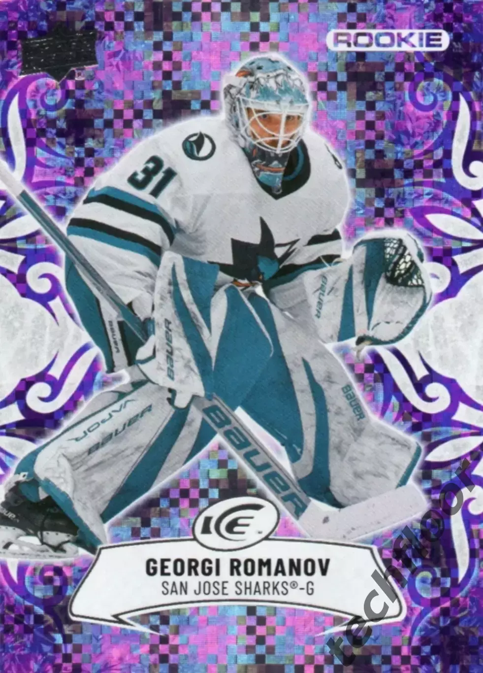 Карточка NHL Georgi Romanov San Jose Sharks/Георгий Романов Сан-Хосе НХЛ
