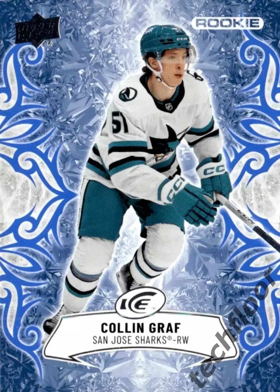 Карточка NHL Collin Graf San Jose Sharks /Коллин Граф Сан-Хосе Шаркс НХЛ