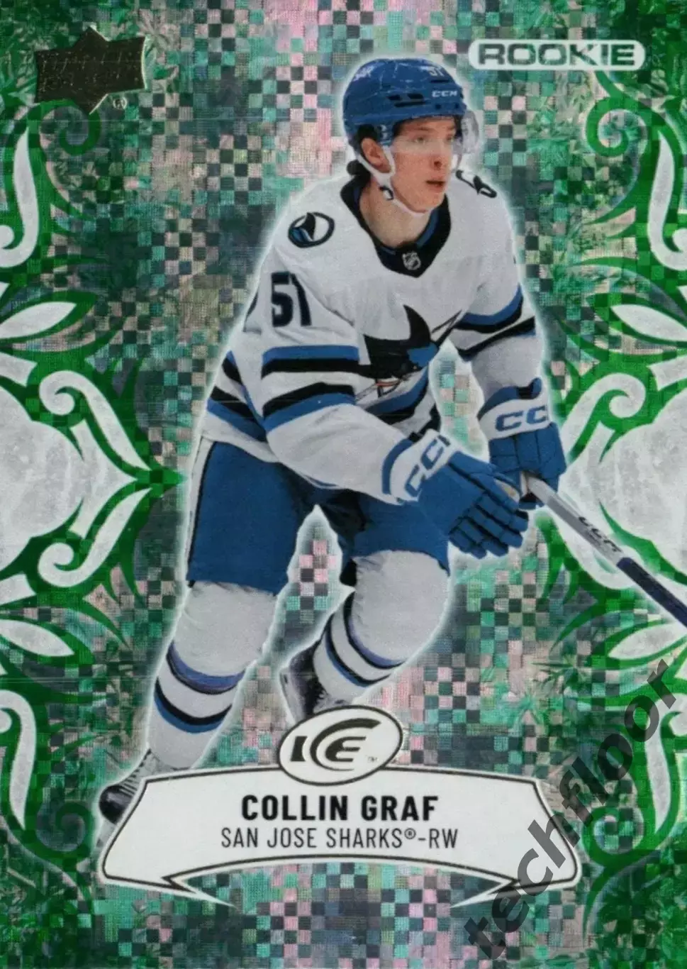 Карточка NHL Collin Graf San Jose Sharks / Коллин Граф Сан-Хосе Шаркс НХЛ