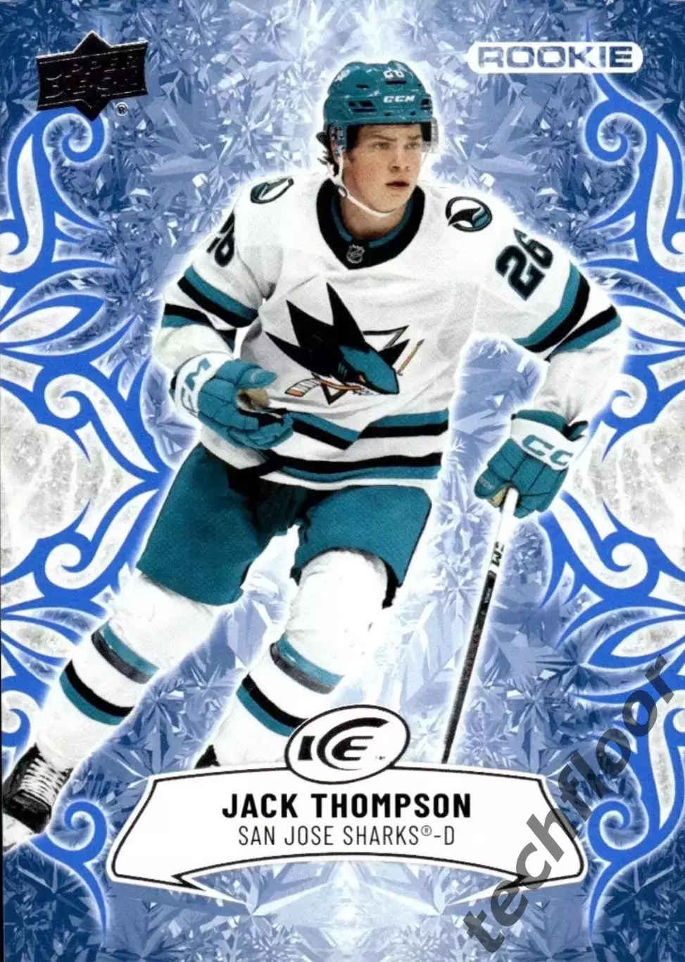 Карточка NHL Jack Thompson San Jose Sharks /Джек Томпсон Сан-Хосе НХЛ