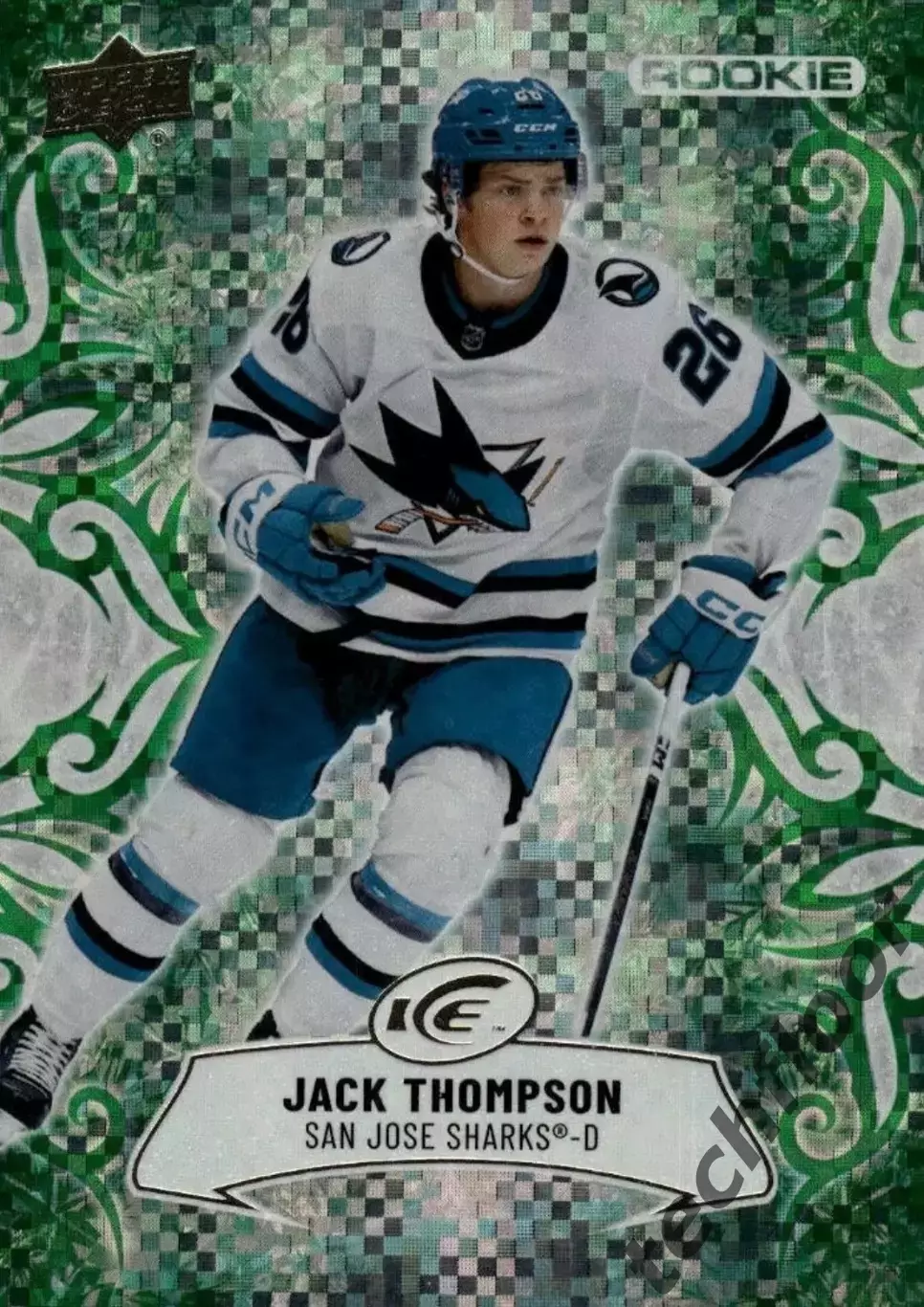 Карточка NHL Jack Thompson San Jose Sharks/Джек Томпсон Сан-Хосе НХЛ