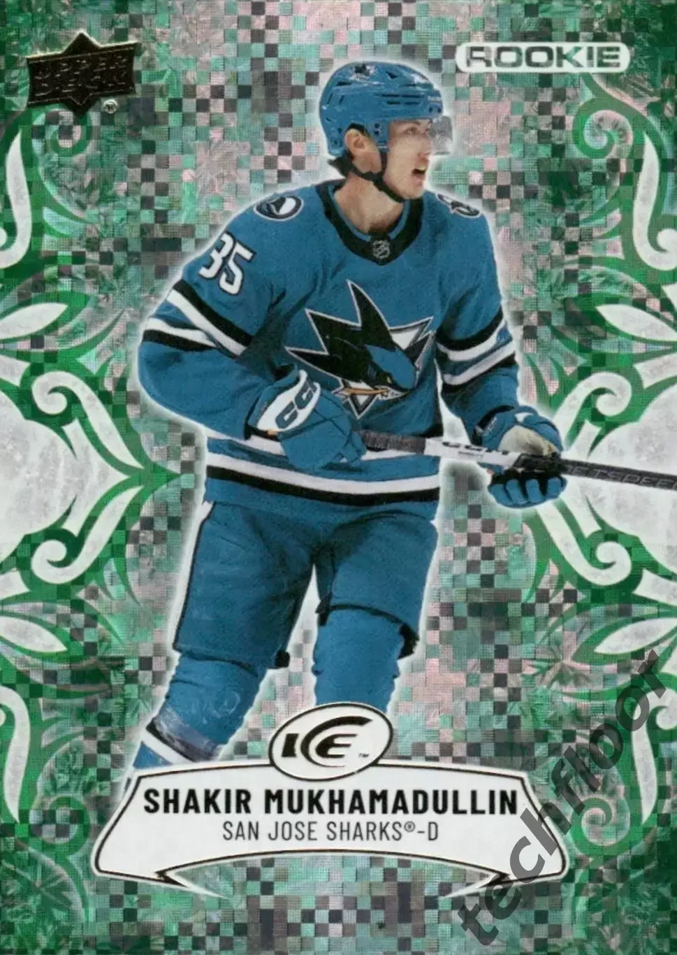 Карточка NHL Shakir Mukhamadullin San Jose Sharks /Шакир Мухамадуллин Сан-Хосе