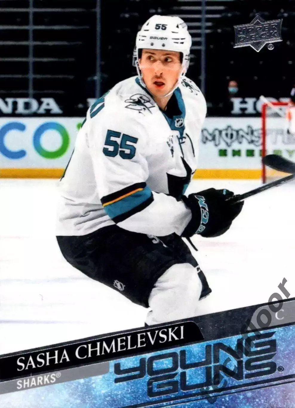 Карточка NHL Sasha Chmelevski San Jose Sharks/Саша Хмелевски Сан-Хосе Шаркс НХЛ