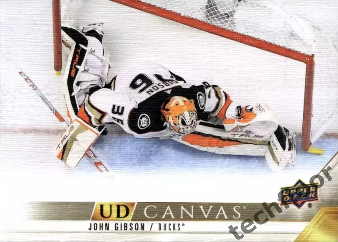 Карточка Canvas NHL John Gibson Anaheim Ducks/Джон Гибсон Анахайм НХЛ