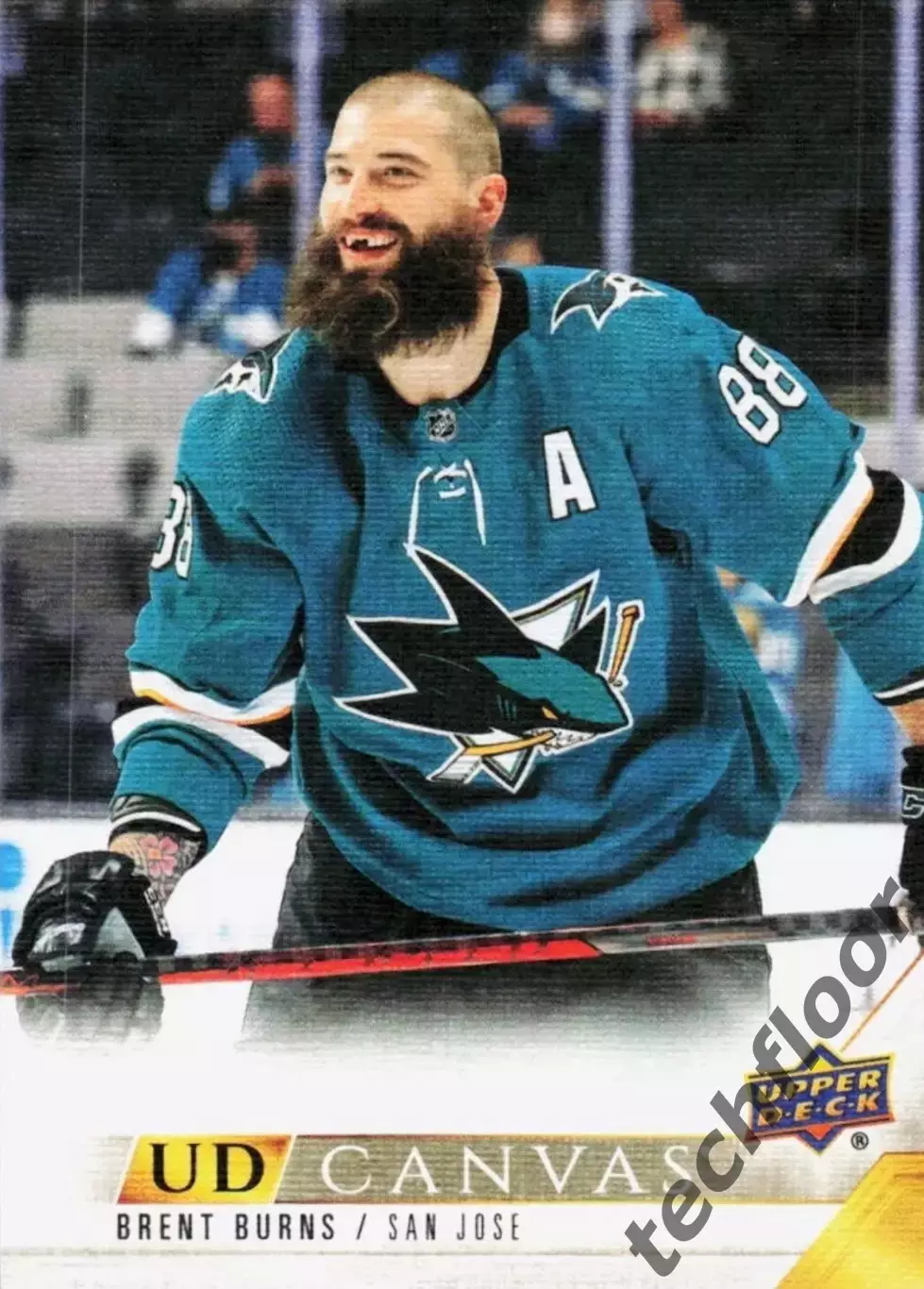 Карточка Canvas NHL Brent Burns San Jose Sharks/Брент Бернс Сан-Хосе НХЛ