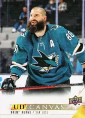 Карточка Canvas NHL Brent Burns San Jose Sharks/Брент Бернс Сан-Хосе НХЛ