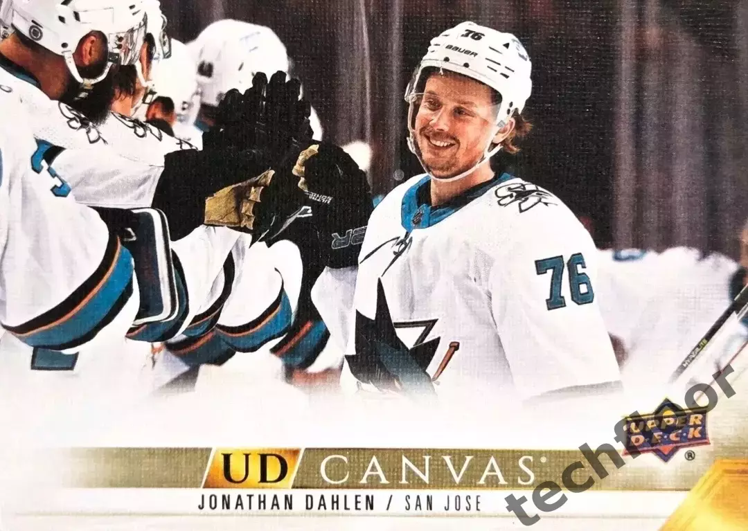 Карточка Canvas NHL Jonathan Dahlen San Jose Sharks/Джонатан Дален Сан-Хосе НХЛ