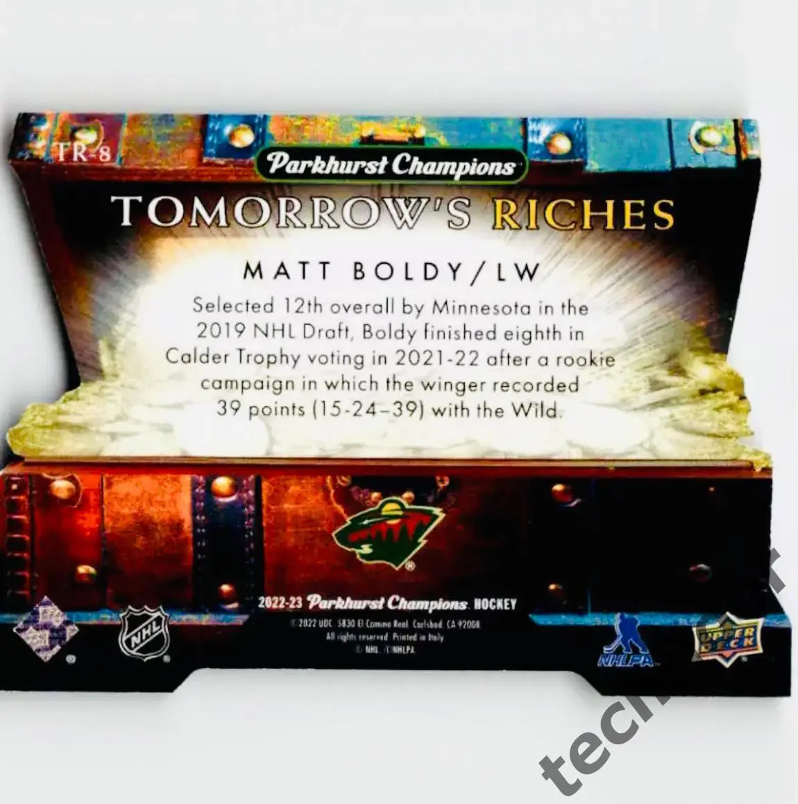 Карточка NHL Matt Boldy Minnesota Wild/Мэттью Болди Миннесота Уайлд НХЛ 1