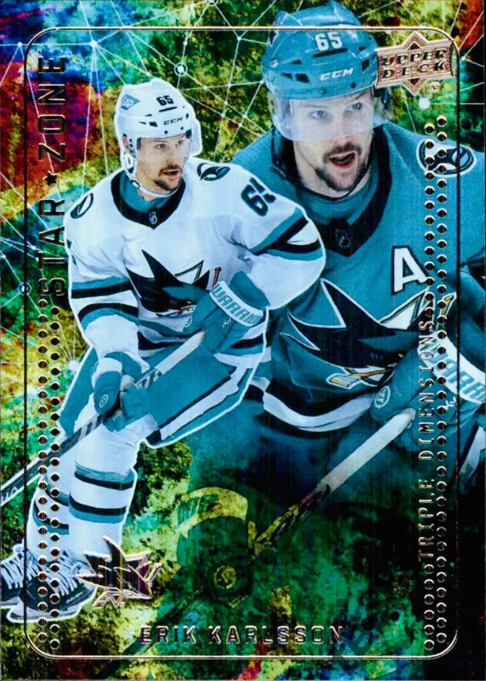 Карточка NHL Erik Karlsson San Jose Sharks/Эрик Карлссон Сан-Хосе Шаркс НХЛ