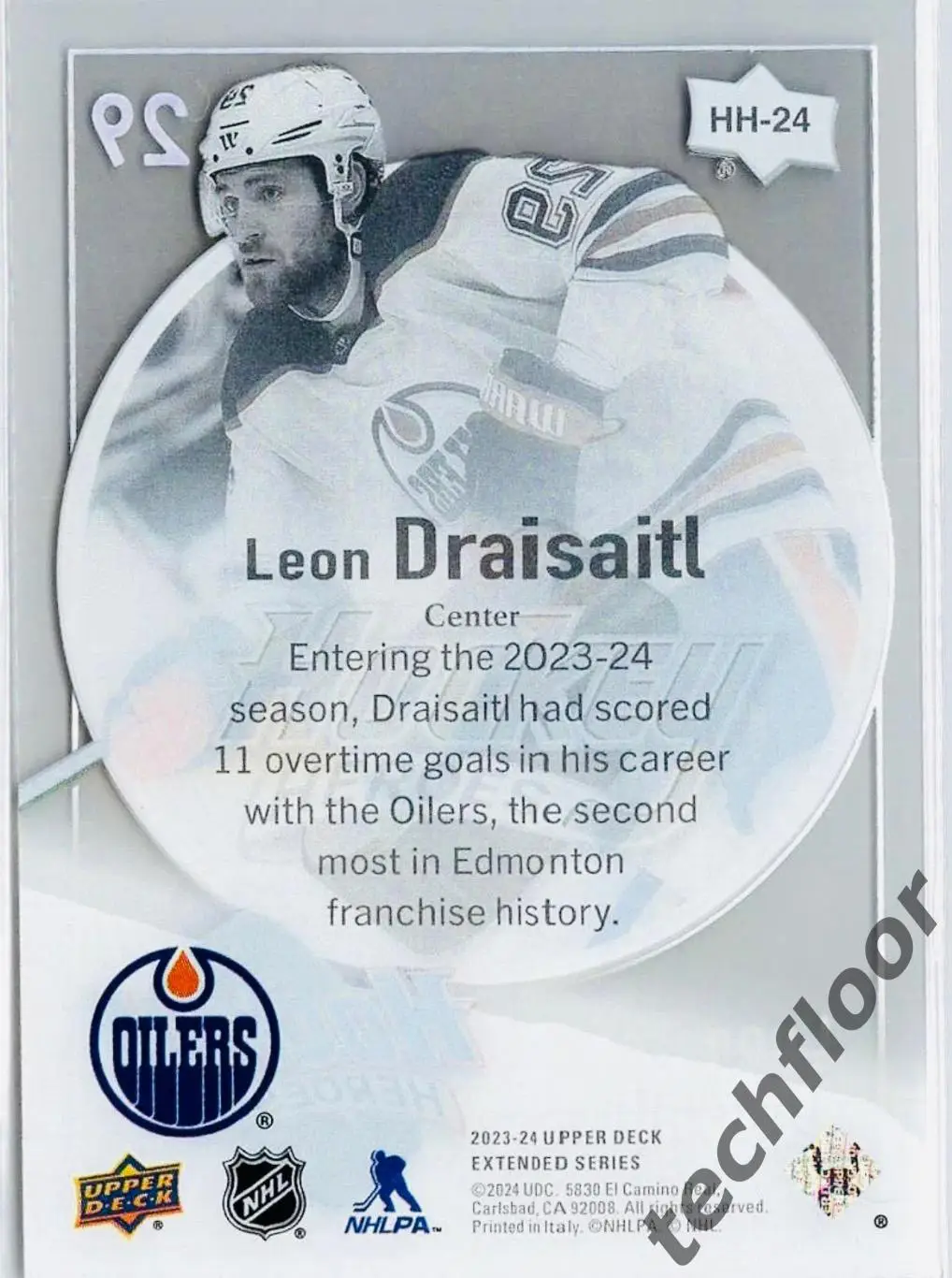 Карточка NHL Leon Draisaitl Edmonton Oilers/Леон Драйзайтль Эдмонтон Ойлерз НХЛ 1