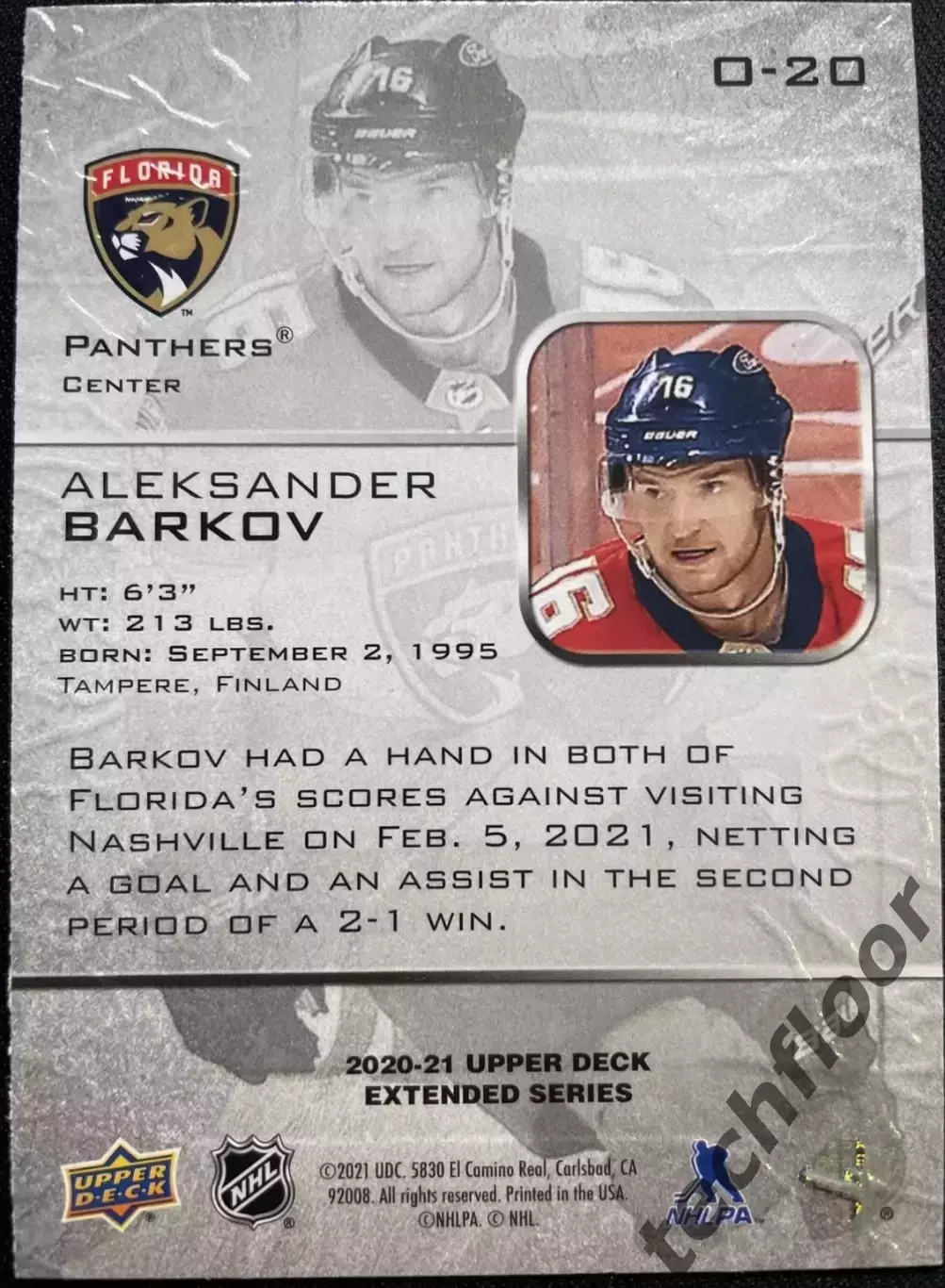 Карточка NHL Aleksander Barkov Florida Panthers 1