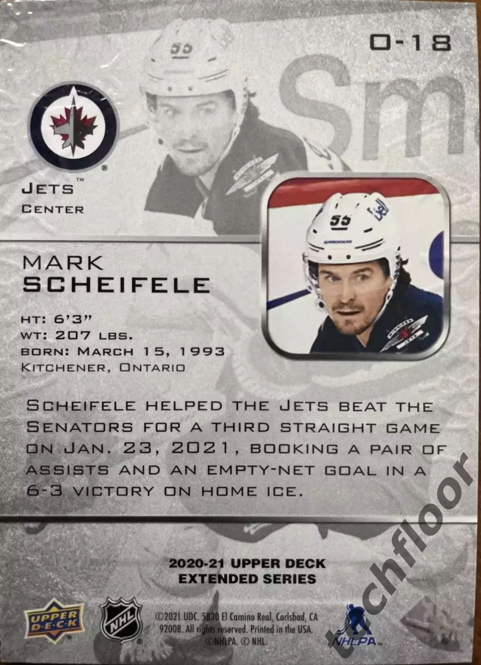Карточка NHL Mark Scheifele Winnipeg Jets 1