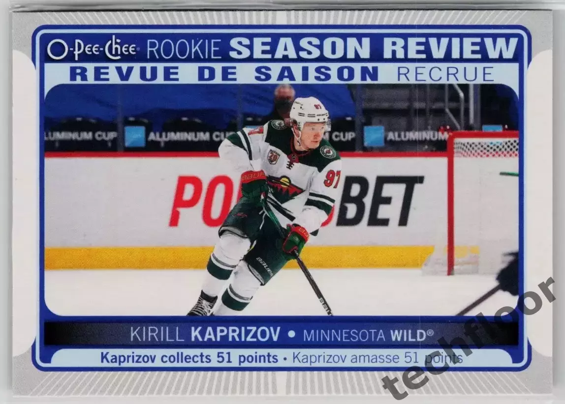 Карточка NHL Kirill Kaprizov Minnesota Wild / Кирилл Капризов Миннесота НХЛ