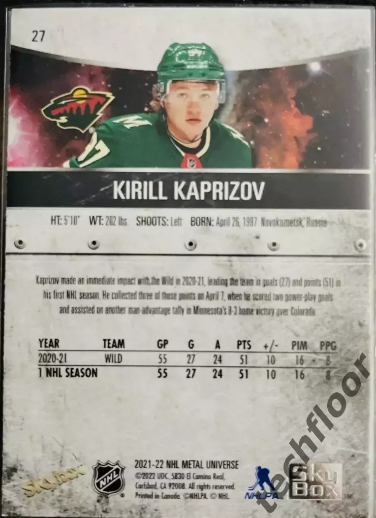 Карточка NHL 27 Kirill Kaprizov Minnesota Wild / Кирилл Капризов Миннесота 1