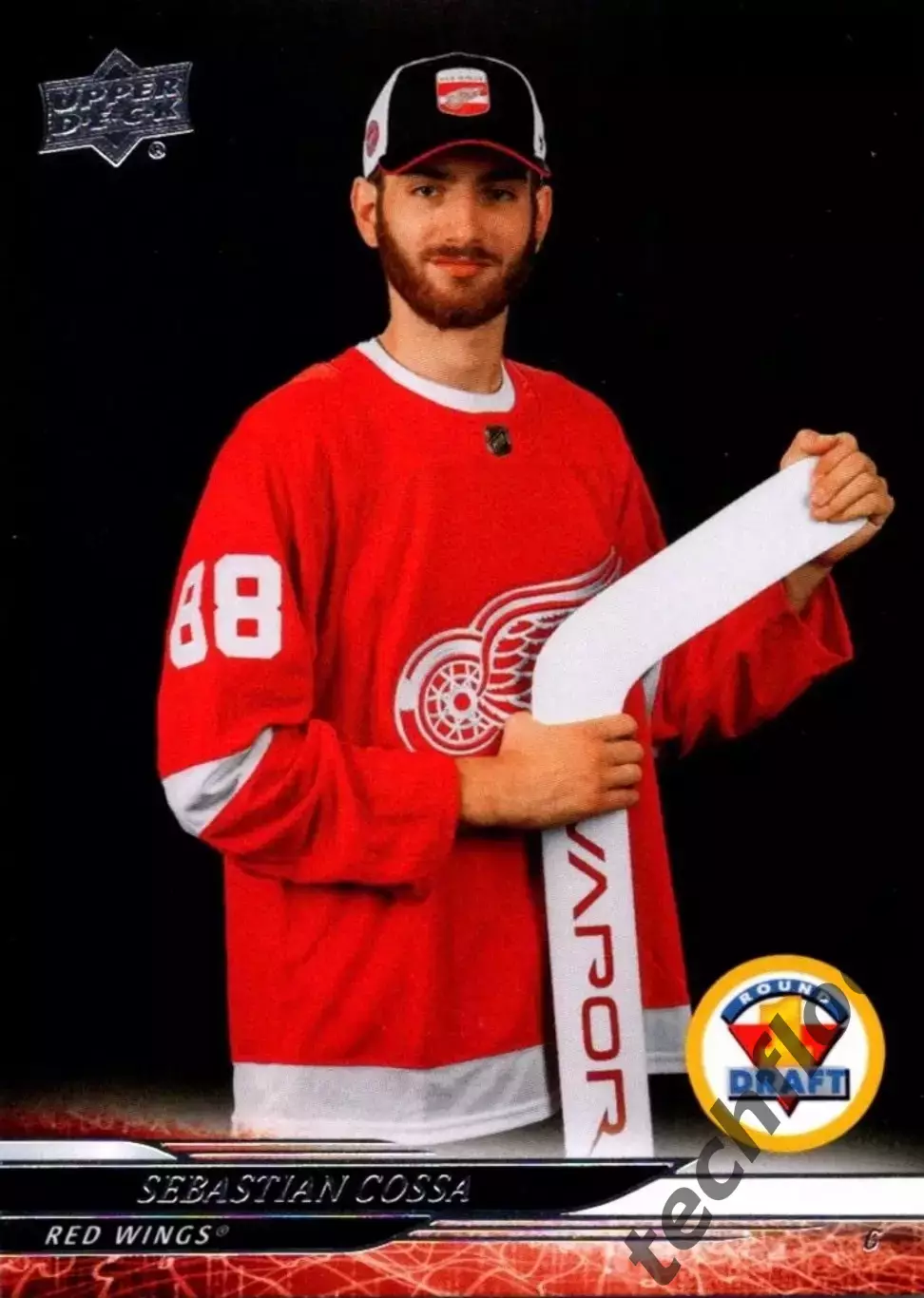 Карточка NHL Sebastian Cossa Detroit Red Wings