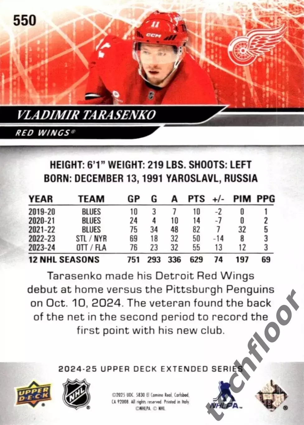 Карточка NHL Daniil Miromanov Calgary Flames/Даниил Мироманов Калгари НХЛ 1