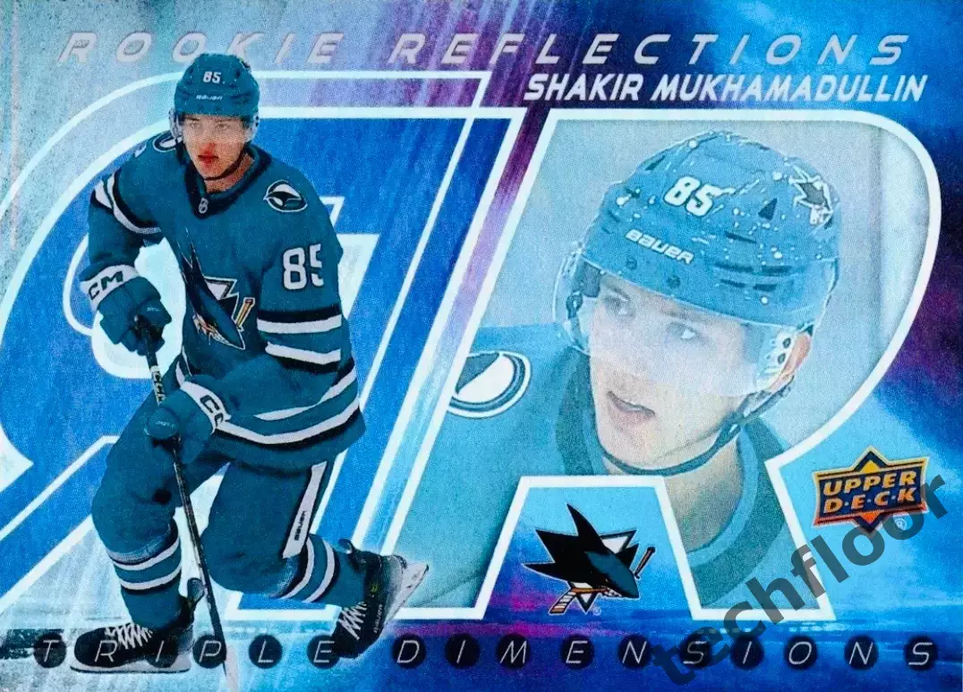 Карточка NHL Shakir Mukhamadullin San Jose Sharks/Шакир Мухамадуллин Сан-Хосе