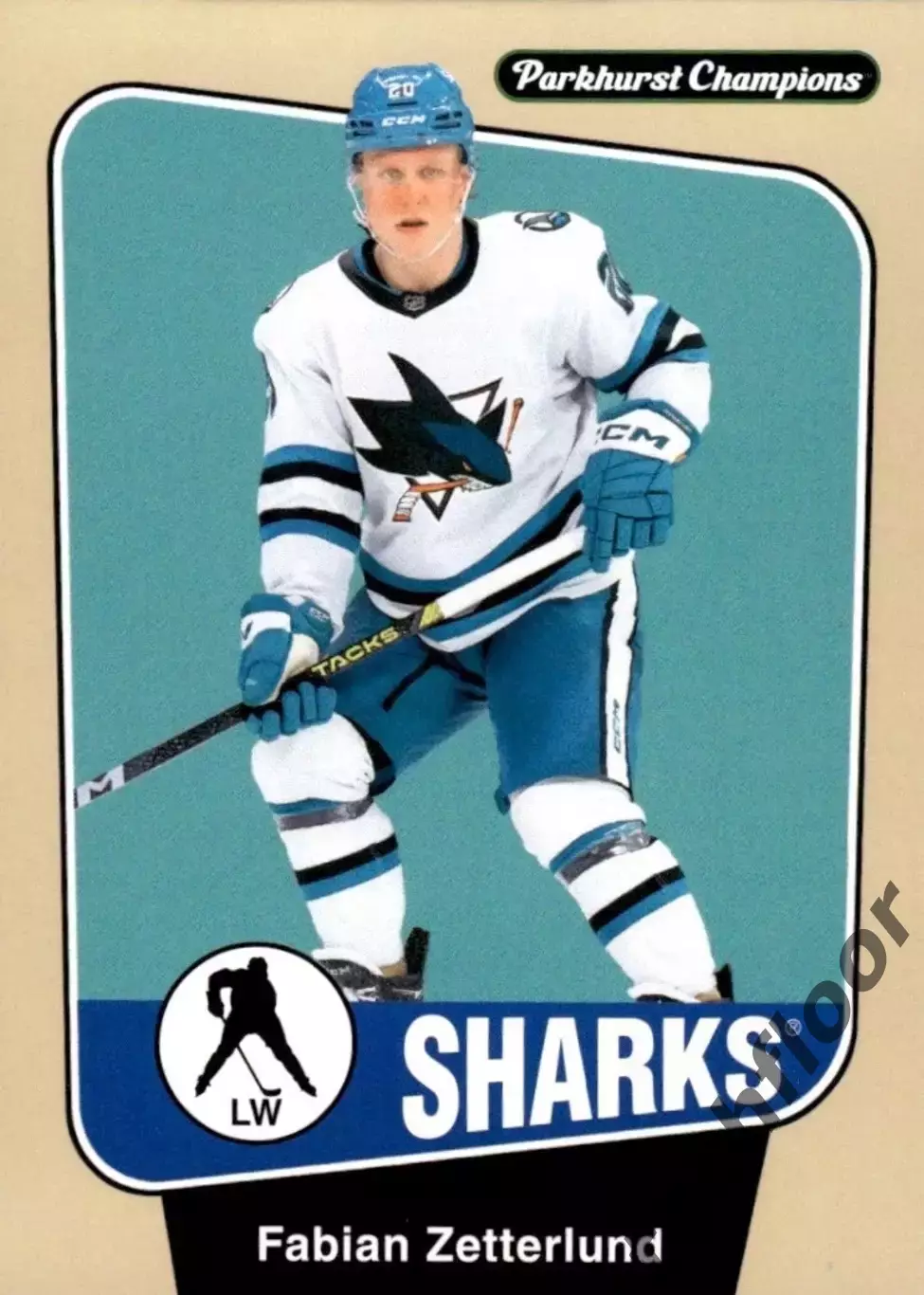 Карточка NHL Fabian Zetterlund San Jose Sharks /Фабиан Зеттерлунд Сан-Хосе Шаркс