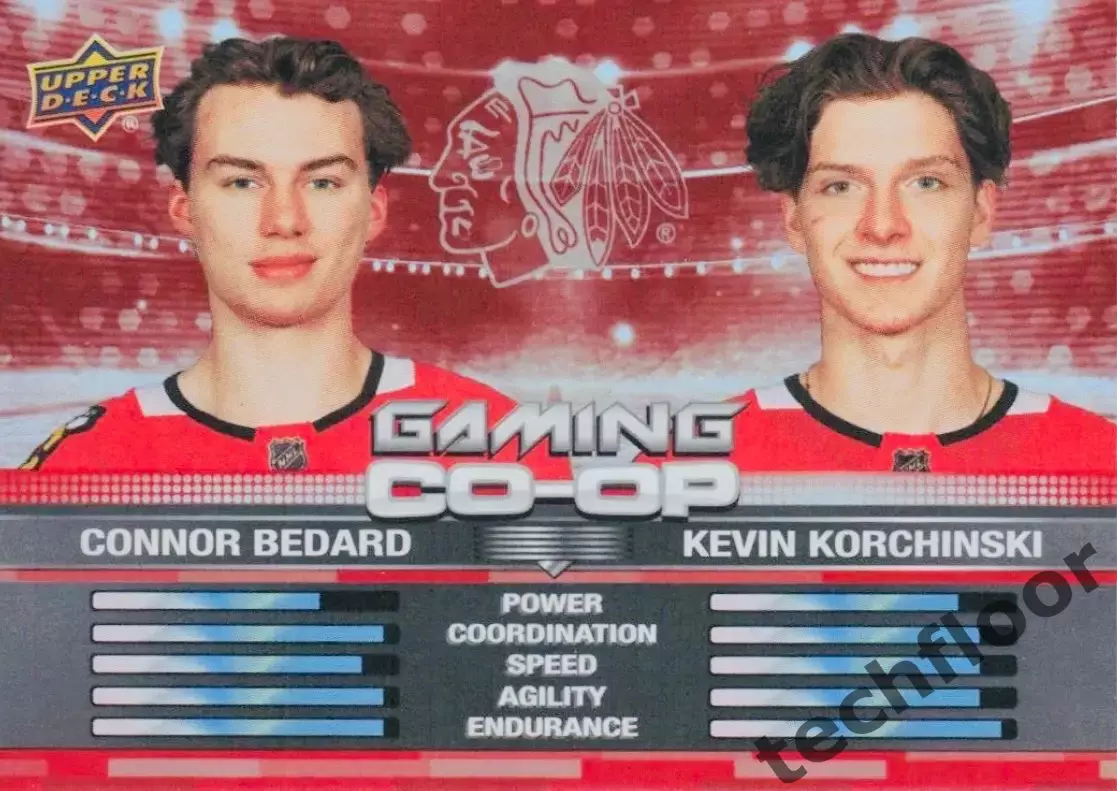 Карточка NHL Connor Bedard/Kevin Korchinski Chicago Blackhawks