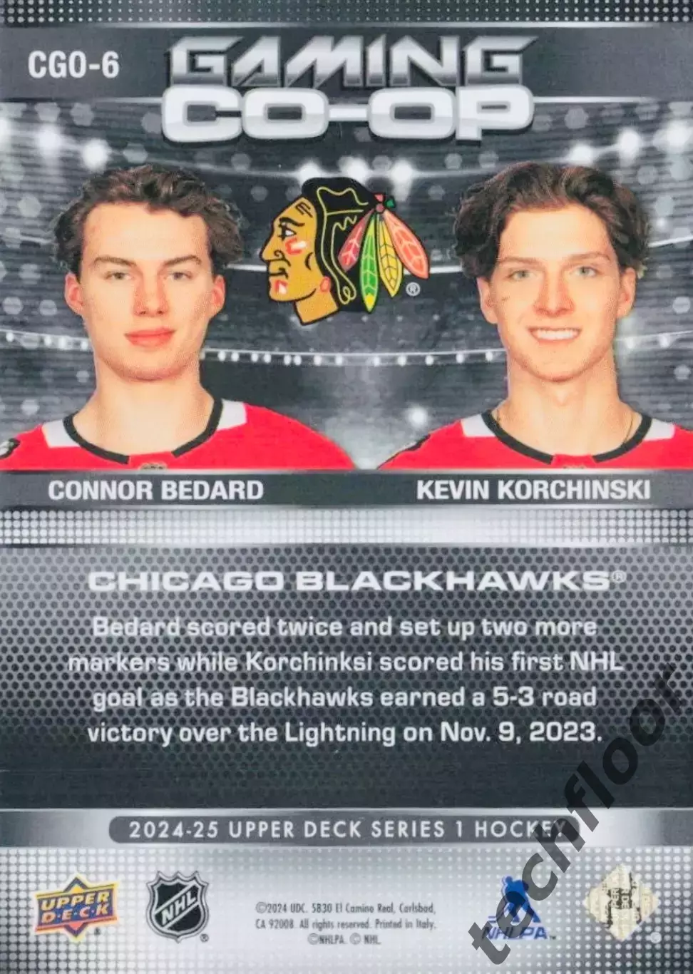 Карточка NHL Connor Bedard/Kevin Korchinski Chicago Blackhawks 1