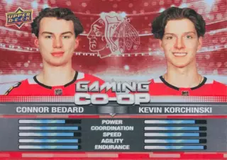 Карточка NHL Connor Bedard/Kevin Korchinski Chicago Blackhawks