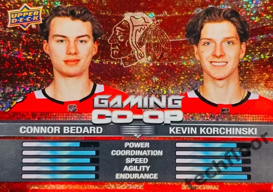 Карточка NHL Connor Bedard/Kevin Korchinski Chicago Blackhawks/ Чикаго