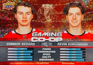 Карточка NHL Connor Bedard/Kevin Korchinski Chicago Blackhawks/ Чикаго