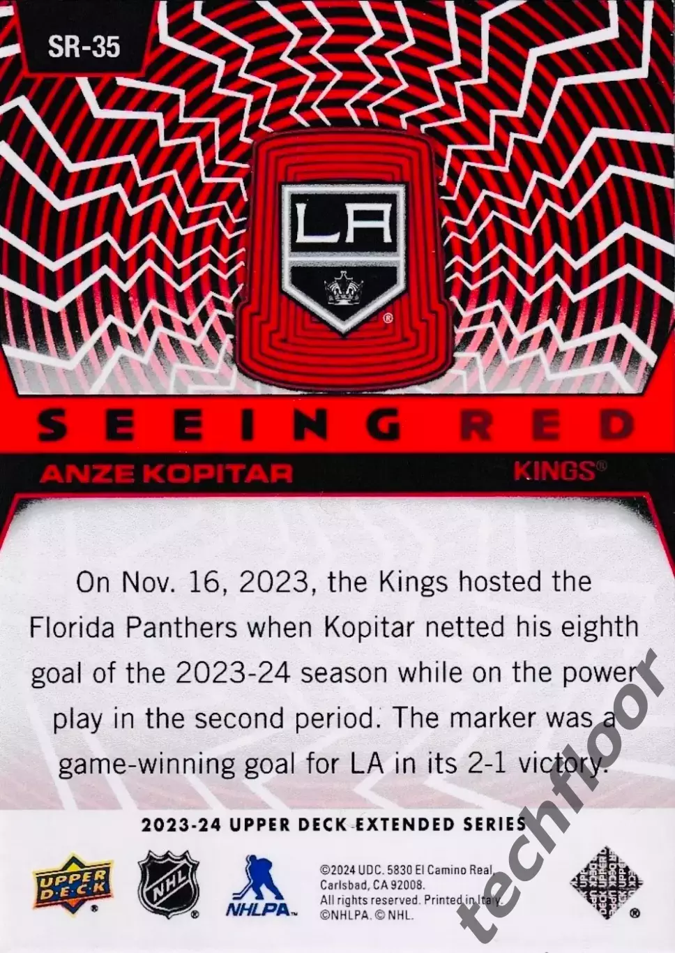 Карточка NHL Anze Kopitar LA Kings/Анже Копитар Лос-Анджелес НХЛ 1