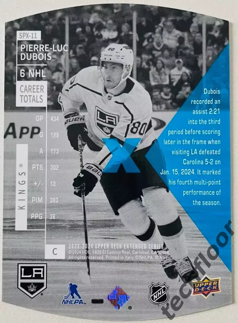 Карточка NHL Pierre-Luc Dubois LA Kings/Пьер-Люк Дюбуа Лос-Анджелес НХЛ 3