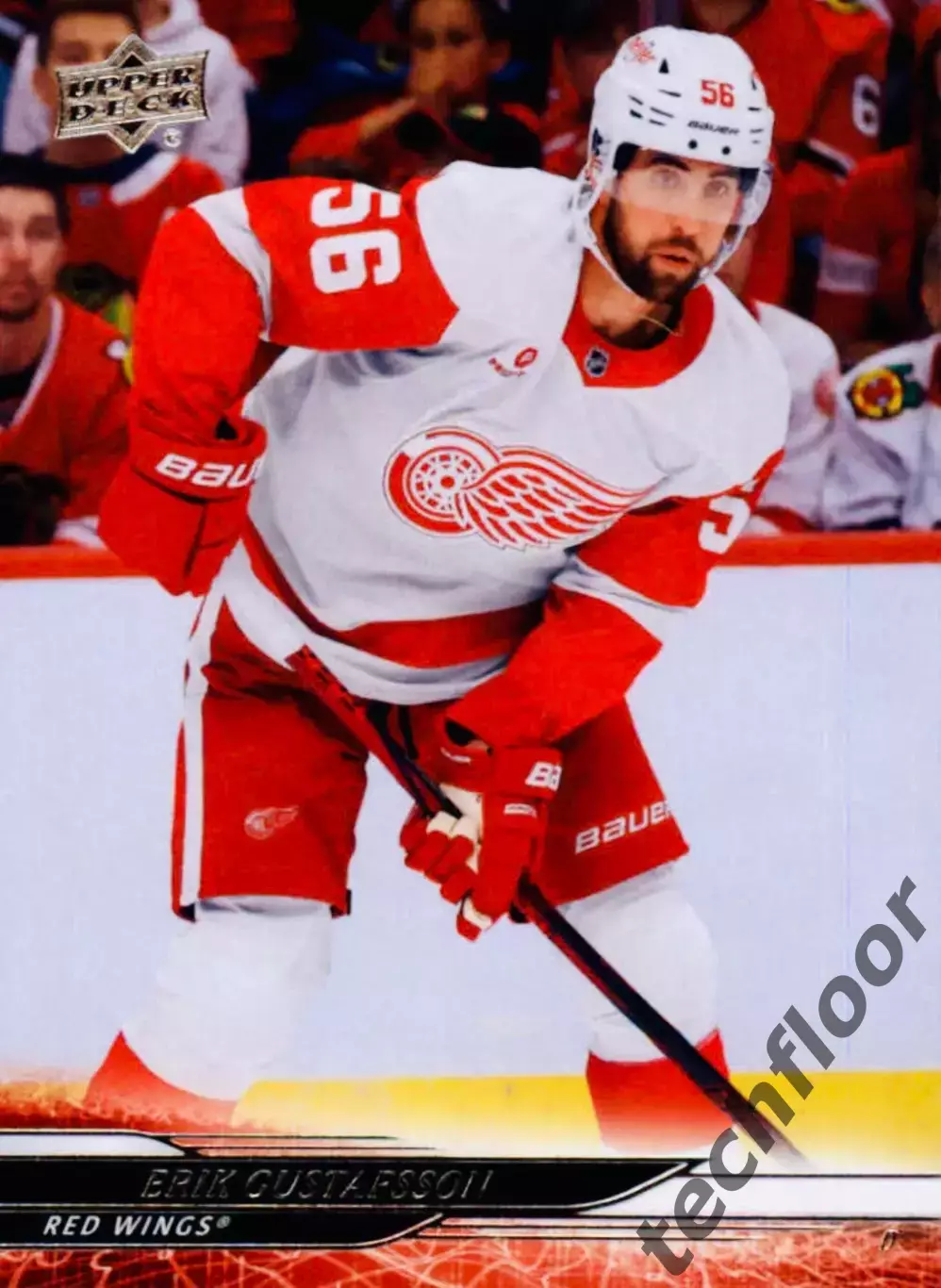 Карточка NHL Erik Gustafsson Detroit Red Wings/Эрик Густафссон Детройт НХЛ